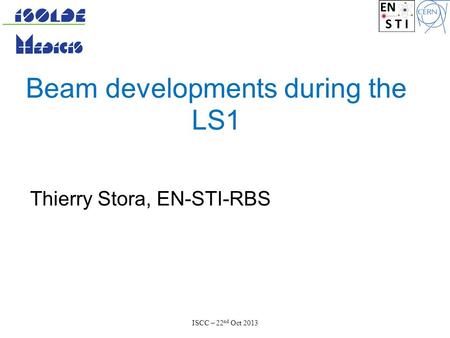 Beam developments during the LS1