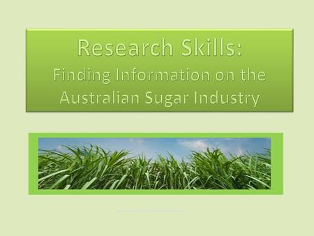 Image courtesy of tratong freedigitalphotos.net. Outline of Session 1.Research Skills: 5 stages 2.Search for information on the Sugar Industry:  From.