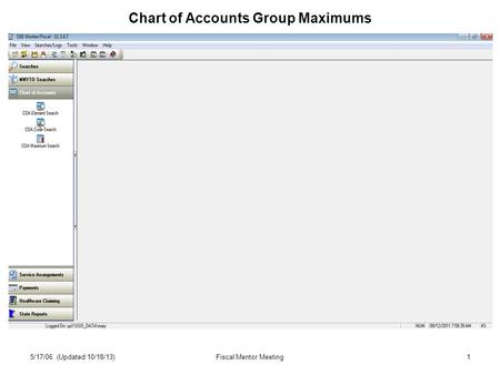 1 Chart of Accounts Group Maximums 5/17/06 (Updated 10/18/13)Fiscal Mentor Meeting.