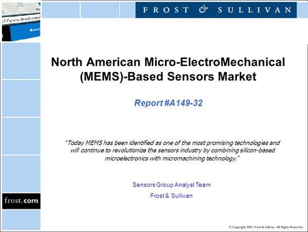 Sensors Group Analyst Team