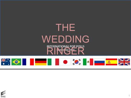 1 INTERNATIONAL POP POLLS September 2014 THE WEDDING RINGER.