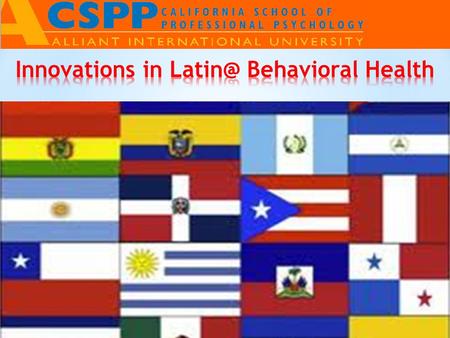 American Psychological Association Thank You Sponsors AGUILAS Alliant International University San Francisco Department of Health Bienvenidos !! Presenter.