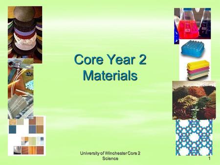 University of Winchester Core 2 Science