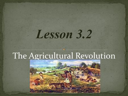 The Agricultural Revolution