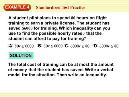 EXAMPLE 4 Standardized Test Practice