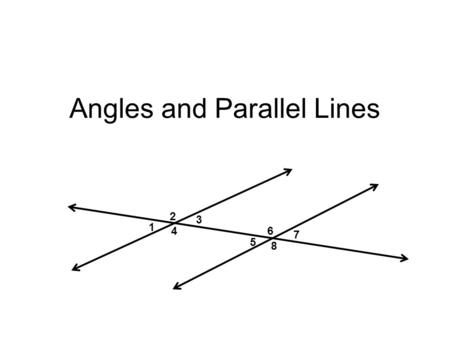 Angles and Parallel Lines