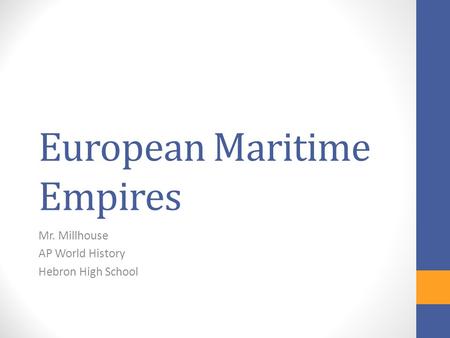 European Maritime Empires