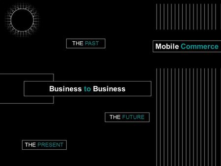 Business to Business Mobile Commerce THE PAST THE PRESENT THE FUTURE.