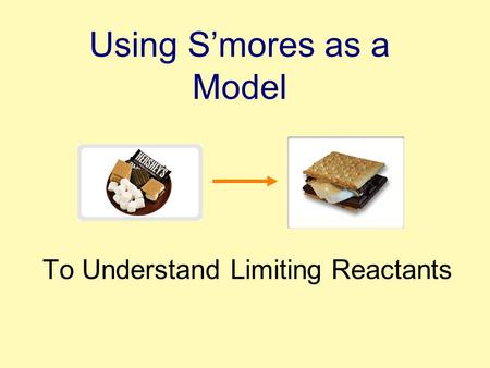 Using S’mores as a Model To Understand Limiting Reactants.