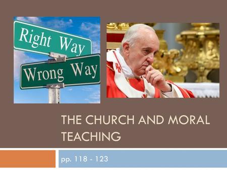 The Church and Moral Teaching