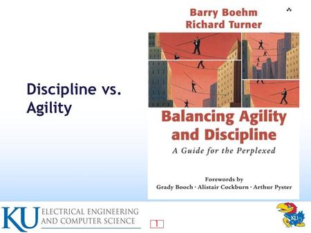 1 Discipline vs. Agility. 2 Topics What is discipline? What is agility? What are the misconceptions? Contrasts and home grounds Five critical factors.