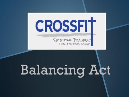 Balancing Act. God calls us to work / bear fruit, but he also calls us to have times of rest / abiding.