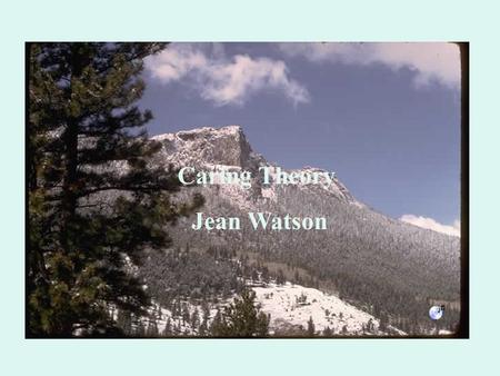 Caring Theory Jean Watson.