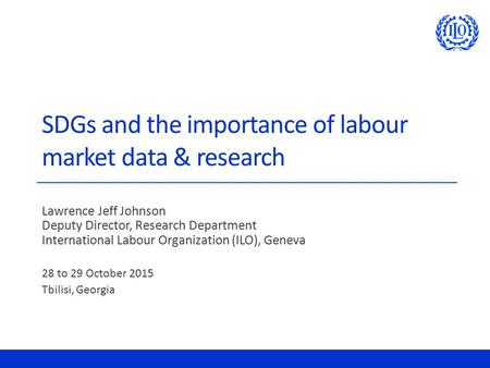 SDGs and the importance of labour market data & research