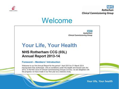 1 Welcome. Key Achievements in 2014/15 2 Strategic Clinical Executive Leads 3 Julie Kitlowski RCCG Chair David Polkinghorn Children & Young People, Safeguarding.