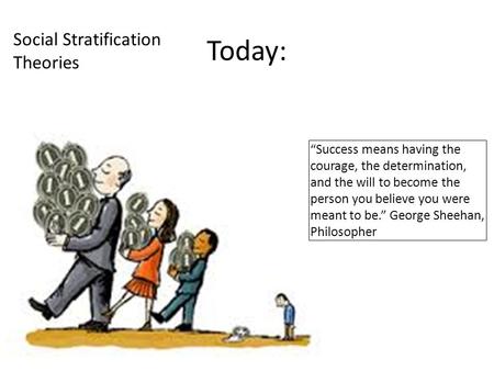 Today: Social Stratification Theories