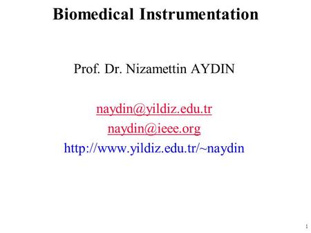 Biomedical Instrumentation