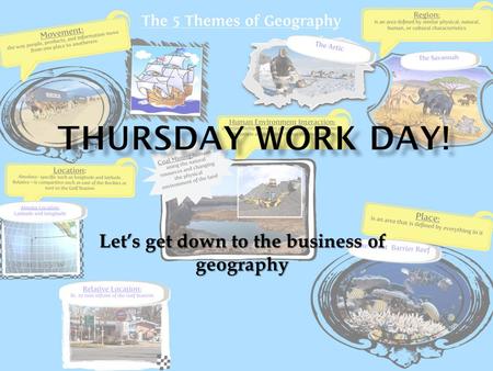 Let’s get down to the business of geography.  Do Nows - 5 lines is required for points - do not use pen  Chapter 1, Section 1 DRA/Vocab - Due Monday,