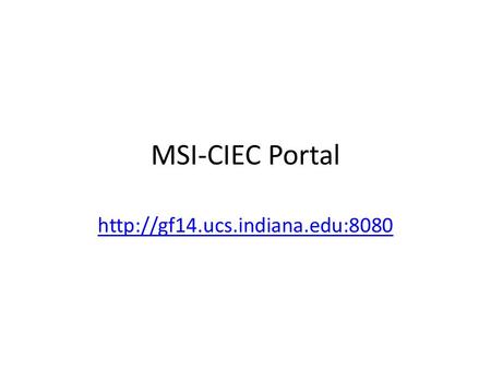 MSI-CIEC Portal