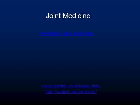 Vertebral Joint Anatomy Joint Medicine.