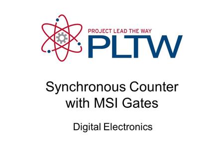 Synchronous Counter with MSI Gates