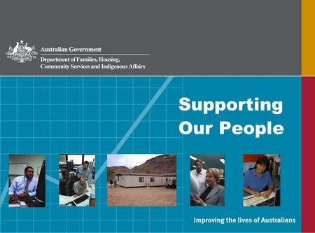 Supporting Our People. 10 days away – call rehab today! What the training covers Relevant legislation and FaHCSIA Framework Aim of Return to Work Roles.