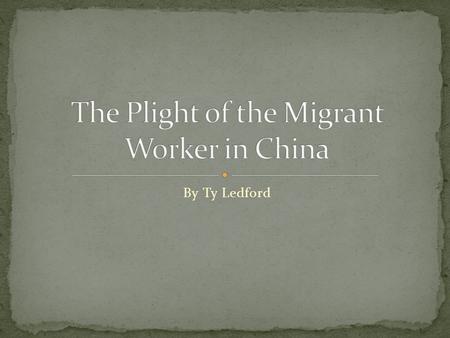 By Ty Ledford. In Urban China joblessness have become facts of life few want to accept.