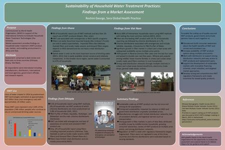 HWT Use Litres of water treated in 2014 by predominant HWT technologies estimated at approximately 24.5 billion litres (non-emergency use) with approximately.