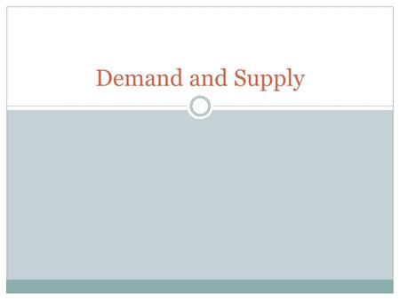 Demand and Supply. Factors that affect Demand Price Income Population Advertising Interest Rates Price of complements Price of substitutes Fashion.