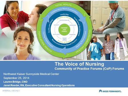 The Voice of Nursing Community of Practice Forums (CoP) Forums