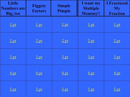 2 pt 3 pt 4 pt 5 pt 1 pt 2 pt 3 pt 4 pt 5 pt 1 pt 2 pt 3 pt 4 pt 5 pt 1 pt 2 pt 3 pt 4 pt 5 pt 1 pt 2 pt 3 pt 4 pt 5 pt 1 pt Little Numbers are Big, too.