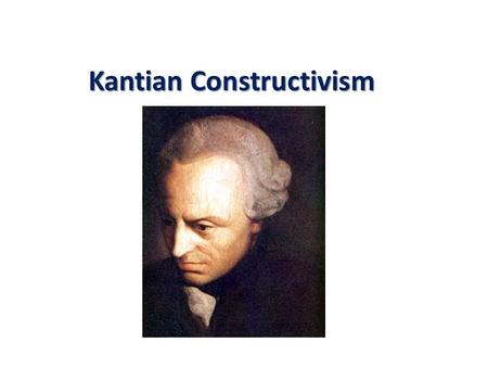 Kantian Constructivism