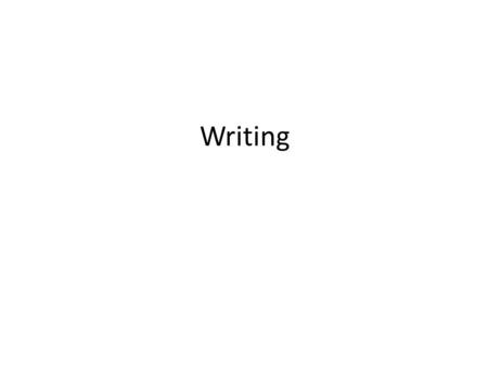 Writing. Academic Writing Allow about 20 minutes In TASK 1 candidates are presented with a graph, table,chart or diagram and are asked to describe, summarise.