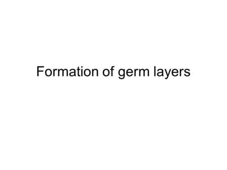 Formation of germ layers. FERTILIZATION AND STEM CELLS The oocyte (female gamete) is released from the ovary and then pulled into the ampulla of the.