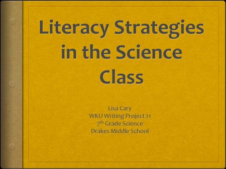 What Do Scientists Do?  80% of their time is devoted to reading and writing!