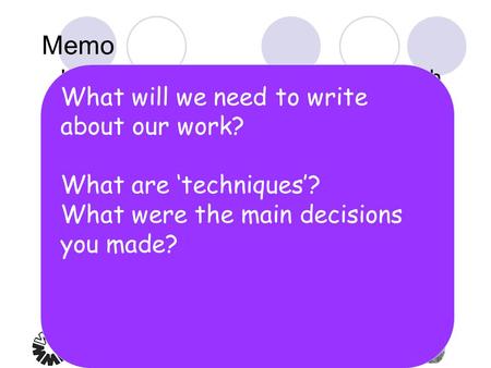 Memo I am very pleased with market research and the way you have presented it. Is it possible to add some notes explaining how you created it and explain.