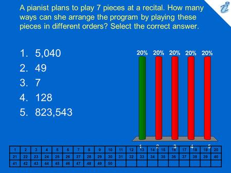 A pianist plans to play 7 pieces at a recital