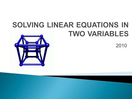 2010.  A first degree equation is called a linear equation in two variables if it contains two distinct variables.