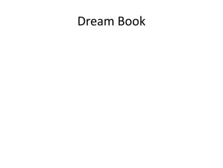 Dream Book.