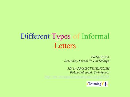 Different Types of Informal Letters