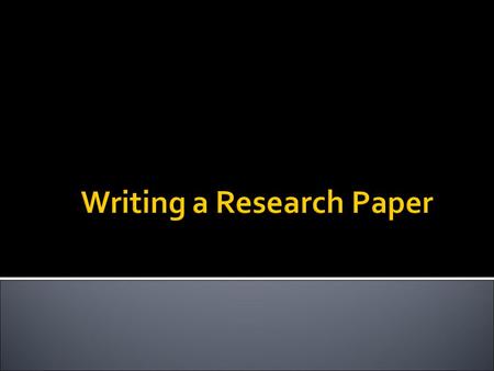  A substantial piece of academic writing, usually done as a requirement for a class, in which the author does independent research into a topic and.