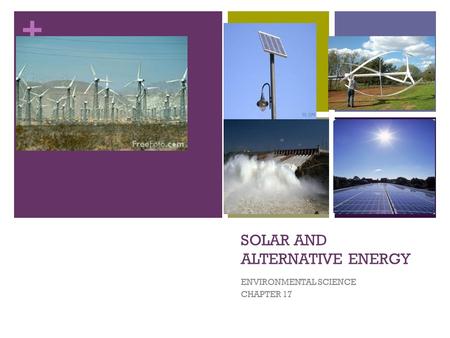 SOLAR AND ALTERNATIVE ENERGY