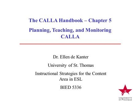 The CALLA Handbook – Chapter 5