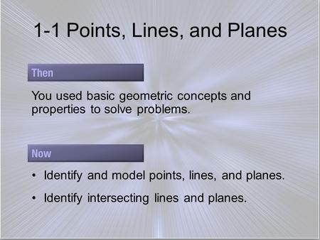 1-1 Points, Lines, and Planes