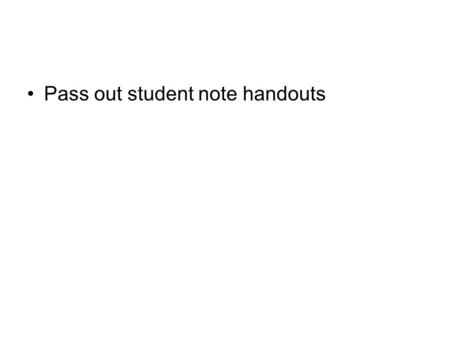 Pass out student note handouts. On graph paper, graph the following functions https://www.desmos.com/calculator 1.7 Transformations of Functions.