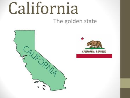 California The golden state. Fun Facts California is the 3 rd largest state The population is 37,679,000 The Golden Gate Bridge is located in California.