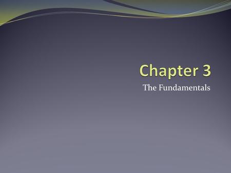 The Fundamentals. Algorithms What is an algorithm? An algorithm is “a finite set of precise instructions for performing a computation or for solving.