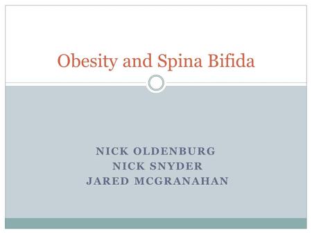 Obesity and Spina Bifida