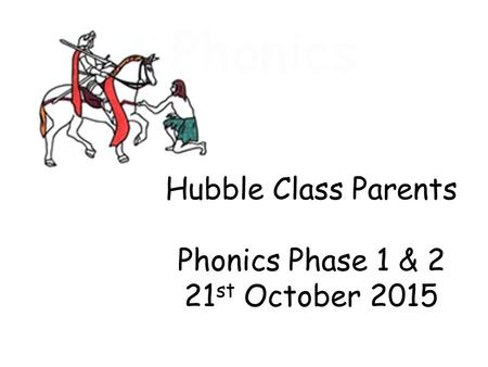 Phonics Phase 1 & 2 21st October 2015