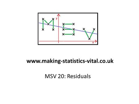 MSV 20: Residuals www.making-statistics-vital.co.uk.